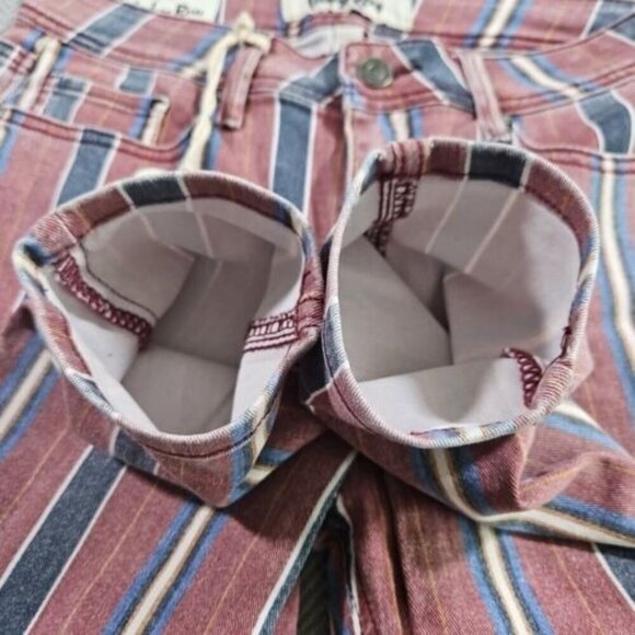 Indigo Rein Junior's Jeans Size 11 Ankle Mid Rise Red Blue Stripe RN 128963 NWT - Picture 8 of 16